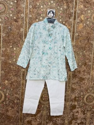 Mini gentleman in kurta pyjama - Light Blue Color (Ready to Dispatch)