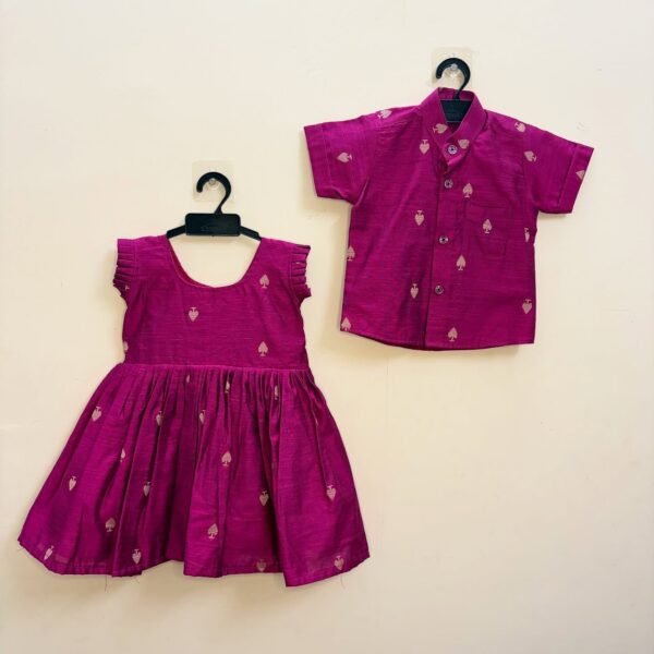 Pink Luxurious Raw Silk Ethnic Shirt -  (Pre-Booking)