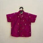 Pink Luxurious Raw Silk Ethnic Shirt -  (Pre-Booking)