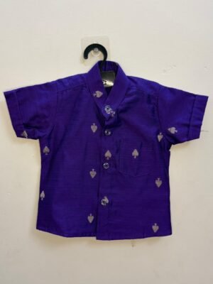 Voilet Luxurious Raw Silk Ethnic Shirt -  (Pre-Booking)